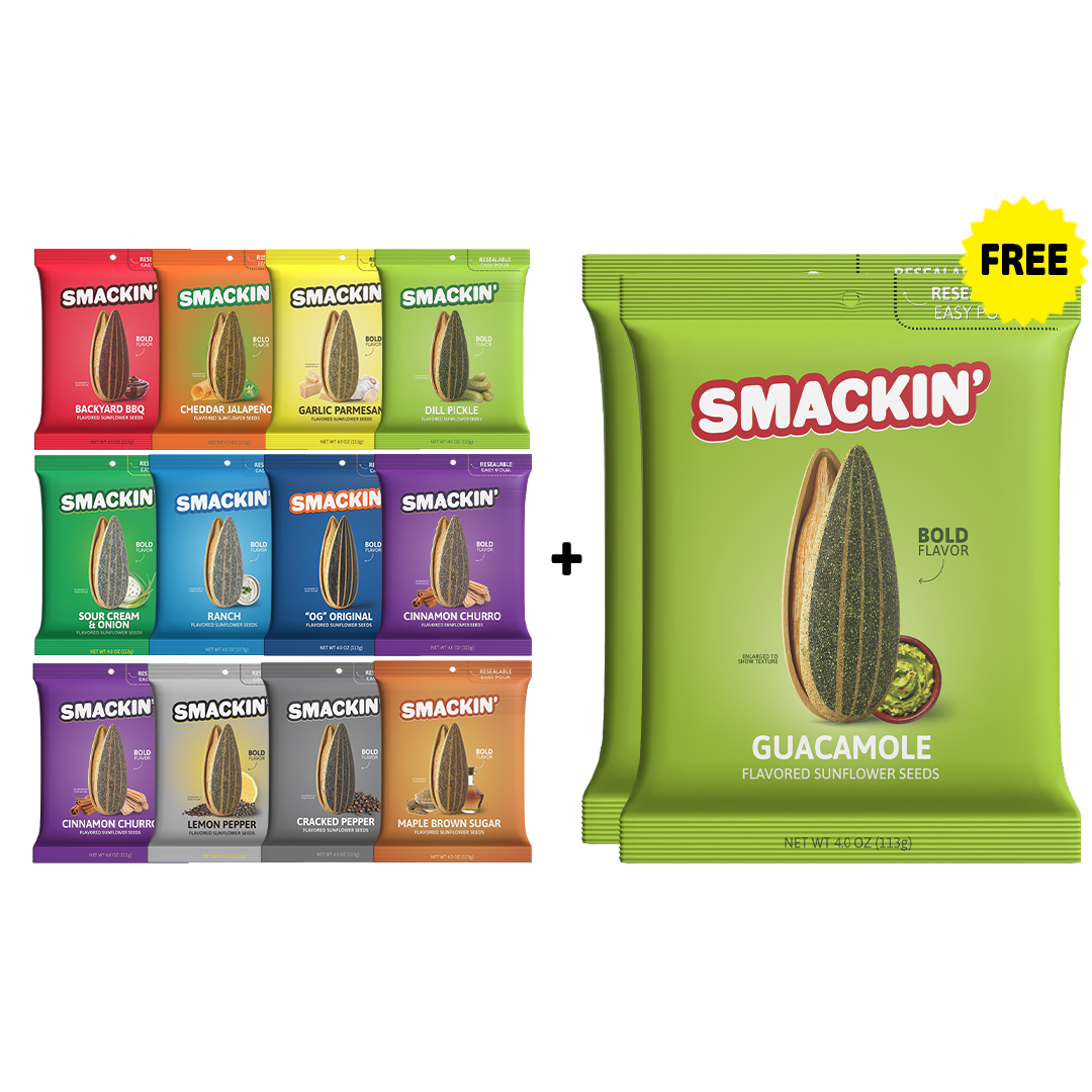 2 FREE GUACAMOLE Bags + 12 Bag Variety Pack