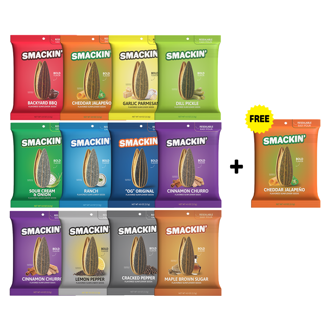 12 Bag Variety Pack + 1 FREE Large Cheddar Jalapeño Bag