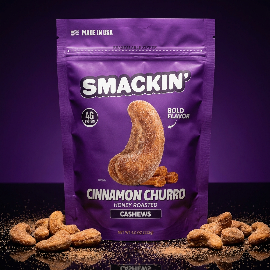 SMACKIN' Cinnamon Churro Cashews bag product image