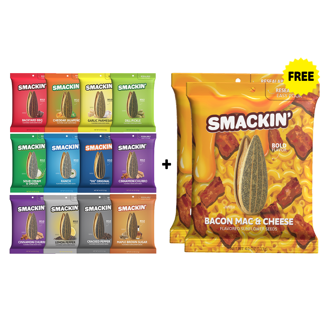 2 FREE BACON MAC & CHEESE Bags + 12 Bag Variety Pack