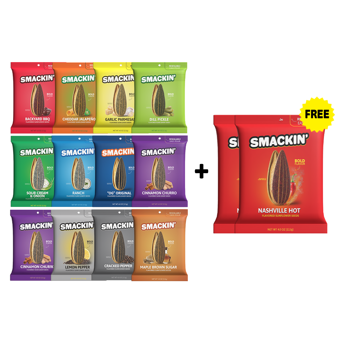 2 FREE Nashville Hot Bags + 12 Bag Variety Pack