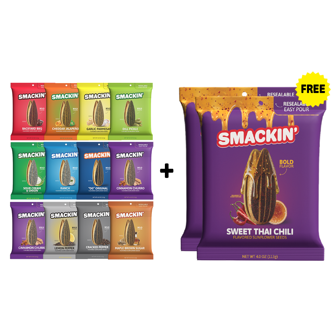 2 FREE SWEET THAI CHILI Bags + 12 Bag Variety Pack